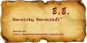Beretzky Bereniké névjegykártya